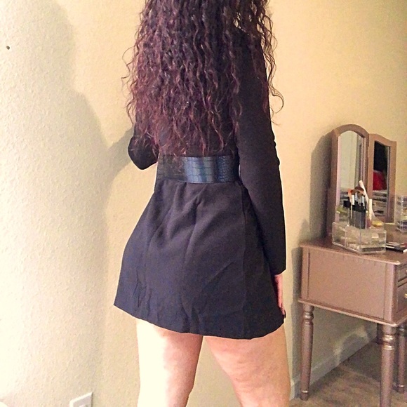 ShoeDazzle long sleeve black blazer dress size S - Picture 2 of 4